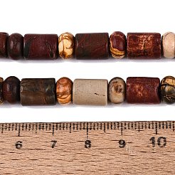 Natural Polychrome Jasper Picasso Jasper Beads Strands&nbsp;G-Q616-09K