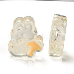 UV Plating Rainbow Iridescent Acrylic Enamel Beads&nbsp;OACR-G012-07C