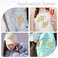 6 Sets Left and Right Flower Computerized Embroidered Cloth Patch&nbsp;DIY-HY0002-36