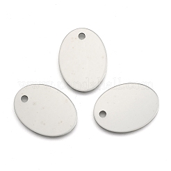 Tarnish Resistant 201 Stainless Steel Oval Stamping Blank Tag Pendants&nbsp;X-STAS-S031-04
