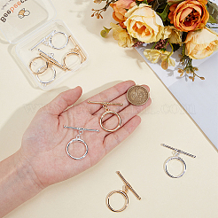 10Pcs 2 Colors Brass Toggle Clasps&nbsp;KK-BBC0021-22A