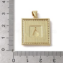 Brass Micro Pave Cubic Zirconia Pendants&nbsp;KK-K385-022G