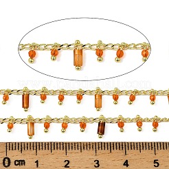 Handmade Brass Column Link Chains&nbsp;CHC-L053-12G-04