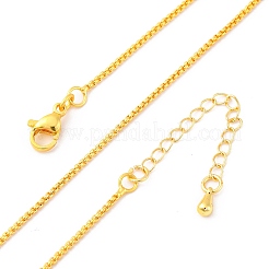 Brass Box Chains Necklaces for Women&nbsp;NJEW-D302-08G