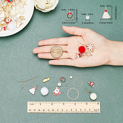 141Pieces DIY Christmas Themed Earring Making Kits&nbsp;DIY-SC0015-12