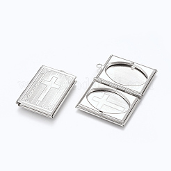 Tarnish Resistant 304 Stainless Steel Locket Pendants&nbsp;STAS-E144-010P