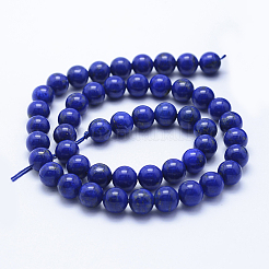 Natural Lapis Lazuli Beads Strands&nbsp;G-P342-01-8mm-AA