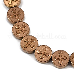 Electroplated Synthetic Non-magnetic Hematite Beads Strands&nbsp;G-K375-B02-06