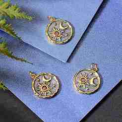 5Pcs Brass Micro Pave Cubic Zirconia Pendants&nbsp;ZIRC-SZ0001-73
