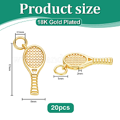20Pcs Sports Brass Pendants&nbsp;KK-PH0014-26