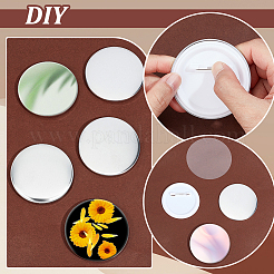 Flat Round Blank Badge Button Parts&nbsp;DIY-WH0430-387B