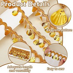 Polyester Fringe Lace Trims&nbsp;SRIB-WH0011-302