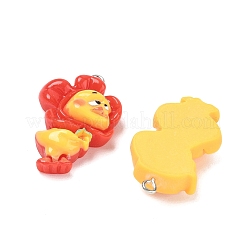 Opaque Resin with Alloy Pendants&nbsp;RE-CBA14F0-11