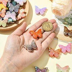50Pcs 2 Styles UV Plating Acrylic Beads&nbsp;MACR-CJ0002-16