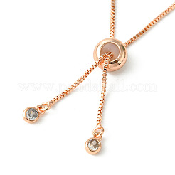 5Pcs Rack Plating Adjustable Brass Slider Bracelet Making&nbsp;MAK-FS0001-03RG