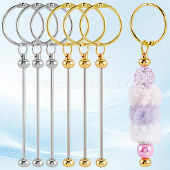 10Pcs 2 Colors Iron Bar Beadable Keychain Clasps&nbsp;AJEW-SC0003-90