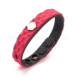 Flat Silicone Cord Bracelets&nbsp;LS-BJEW-F421-01G
