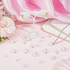 100Pcs 10 Styles ABS Plastic Pearl Pendants&nbsp;FIND-BM0001-38
