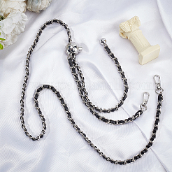 Adjustable Braided PU Leather Bag Handles&nbsp;FIND-WH0036-66