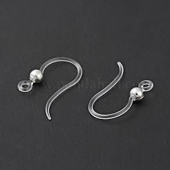 Transparent Resin Earring Hooks&nbsp;RESI-G050-01S