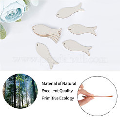 Animal Theme Unfinished Blank Wooden Pendants Set for Painting Arts&nbsp;WOOD-WH0124-26C