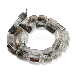 Natural Green Lodolite Quartz/Garden Quartz/Green Phantom Quartz Beads Strands&nbsp;GG-CBAC61B-D02-01