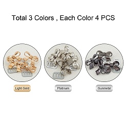 12 Sets 3 Colors Zinc Alloy Bag Decorate Clasp&nbsp;PALLOY-CA0001-85
