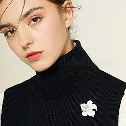 2Pcs 2 Colors Crystal Rhinestone Flower Brooch Pin&nbsp;JEWB-FI0001-02