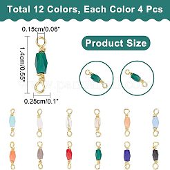 40pcs 10 colors Electroplated Glass Links Connectors&nbsp;KK-FH0003-10