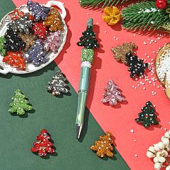 Christmas Tree Polymer Clay Rhinestone Beads&nbsp;CLAY-NH0001-14