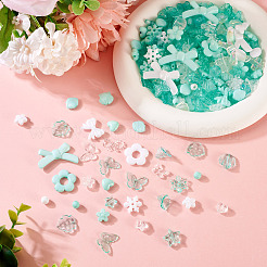 100G Transparent & Opaque Acrylic Beads&nbsp;TACR-TA0001-57C