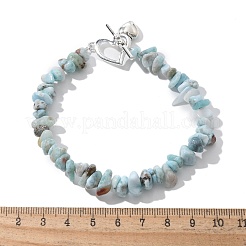 Natural Larimar Beaded Bracelets&nbsp;BJEW-JB02681-01