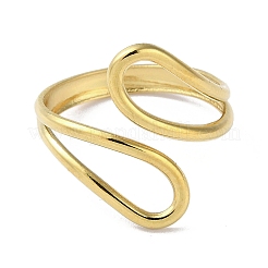 304 Stainless Steel Open Cuff Ring&nbsp;RJEW-H215-03G