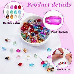 120Pcs 12 Colors Transparent Glass & Lampwork Beads Sets&nbsp;GGLA-GA0001-05