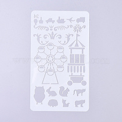 Plastic Reusable Drawing Painting Stencils Templates&nbsp;DIY-G027-G24