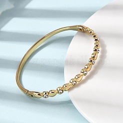 304 Stainless Steel Rhinestone Hinged Bangles for Women&nbsp;BJEW-B168-03A-G
