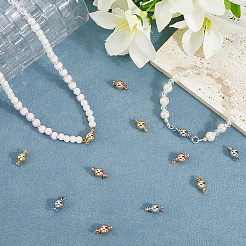 12Pcs 3 Colors Brass Screw Clasps&nbsp;KK-BBC0019-28