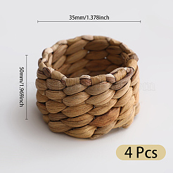 4Pcs Bamboo Knitting Napkin Rings&nbsp;AJEW-DJ0002-08A