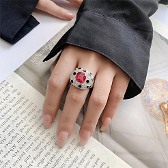 Brass Micro Pave Cubic Zirconia Finger Rings for Women&nbsp;FS-WGAB9AD-01