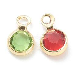 Faceted Glass Charms&nbsp;KK-F826-05G