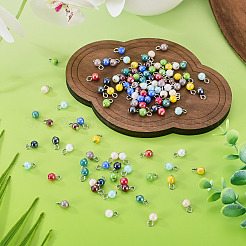 110Pcs 11 Style Glass Pendants&nbsp;PALLOY-TAC0305