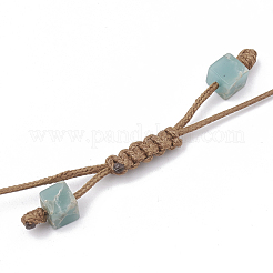 Natural Regalite/Imperial Jasper/Sea Sediment Jasper Braided Bead Bracelets&nbsp;BJEW-S135-010