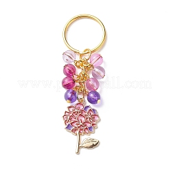 4Pcs Grape/Flower/Heart/Butterfly Alloy Enamel Pendant Keychain&nbsp;KEYC-JKC00412-04
