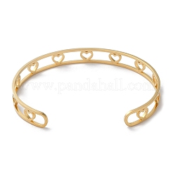 304 Stainless Steel Open Cuff Bangles&nbsp;BJEW-P307-05G