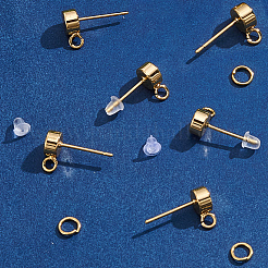 Brass Stud Earring Findings&nbsp;KK-CN0003-42G