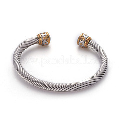 304 Stainless Steel Cuff Bangles&nbsp;BJEW-L642-22A