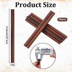 50Pcs Waxed Round Wooden Sticks&nbsp;WOOD-OC0004-26