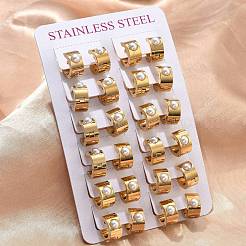 201 Stainless Steel Wide Huggie Hoop Earrings&nbsp;EJEW-D354-10G