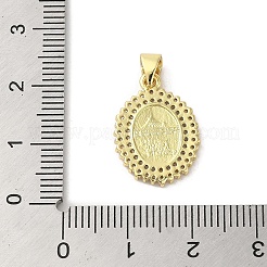 Rack Plating Brass Micro Pave Cubic Zirconia Pendants&nbsp;KK-C052-27G