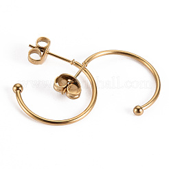 304 Stainless Steel Stud Earrings&nbsp;STAS-S116-272C-G